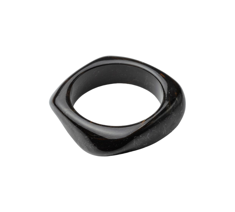 Big Square armbånd - mørkebrun